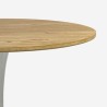 Set 2 kitchen chairs Tulip style white round wooden table 80cm Meis 