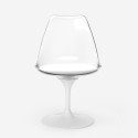 Set 2 chairs Tulip transparent white black round table 60cm Nuit Buy