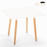 Scandinavian design square table kitchen dining room wood 80x80cm Wooden Promotion