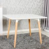 Scandinavian design square table kitchen dining room wood 80x80cm Wooden Offers