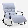 Rocking Chair with Fabric Upholstery, Reclining Backrest, and Footrest: Maryland. Discounts