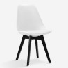 Modern Kitchen Chair - Scandinavian Tulip Style, Black Legs, Nordic BE Catalog