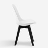 Modern Kitchen Chair - Scandinavian Tulip Style, Black Legs, Nordic BE Bulk Discounts
