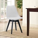 Modern Kitchen Chair - Scandinavian Tulip Style, Black Legs, Nordic BE Discounts