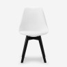 Modern Kitchen Chair - Scandinavian Tulip Style, Black Legs, Nordic BE Model
