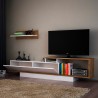 TV stand 180cm white wood walnut with door and shelf wall Asos Offers