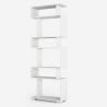 Modern style wall bookshelf with 6 open shelves 60x19.5x162.9cm Blok Catalog