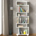 Modern style wall bookshelf with 6 open shelves 60x19.5x162.9cm Blok Characteristics