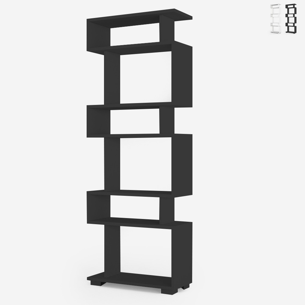 Modern style wall bookshelf with 6 open shelves 60x19.5x162.9cm Blok