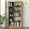 Modern Bookcase with 10 Shelves in Anthracite Black Wood, 75x25x150cm Kevork Sale