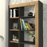 Modern Bookcase with 10 Shelves in Anthracite Black Wood, 75x25x150cm Kevork Discounts