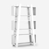 Modern Wall Bookshelf 90x22x150cm White 5 Shelves Almira On Sale