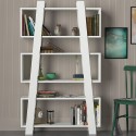 Modern design wall bookshelf 90x22x150cm white 5 shelves Almira Offers