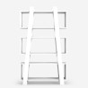 Modern Wall Bookshelf 90x22x150cm White 5 Shelves Almira Sale
