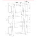 Modern Wall Bookshelf 90x22x150cm White 5 Shelves Almira Discounts