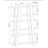 Modern Wall Bookshelf 90x22x150cm White 5 Shelves Almira Discounts