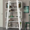 Modern Wall Bookshelf 90x22x150cm White 5 Shelves Almira Promotion