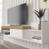 Modern mobile TV hanging design with 1 door and shelf 180x32x42cm Trella Cost