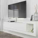 Suspended TV stand for modern living room with flip-down door, 150cm, Fly 