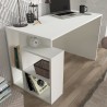 Modern white office study desk with shelves 120x60x74cm Labran Catalog
