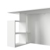 Modern white office study desk with shelves 120x60x74cm Labran Sale