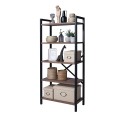 Library 5 industrial style wooden metal shelves 62x30x131cm Decker Sale