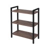 Low industrial bookcase 3 shelves 62x30x75cm wood metal Edye On Sale