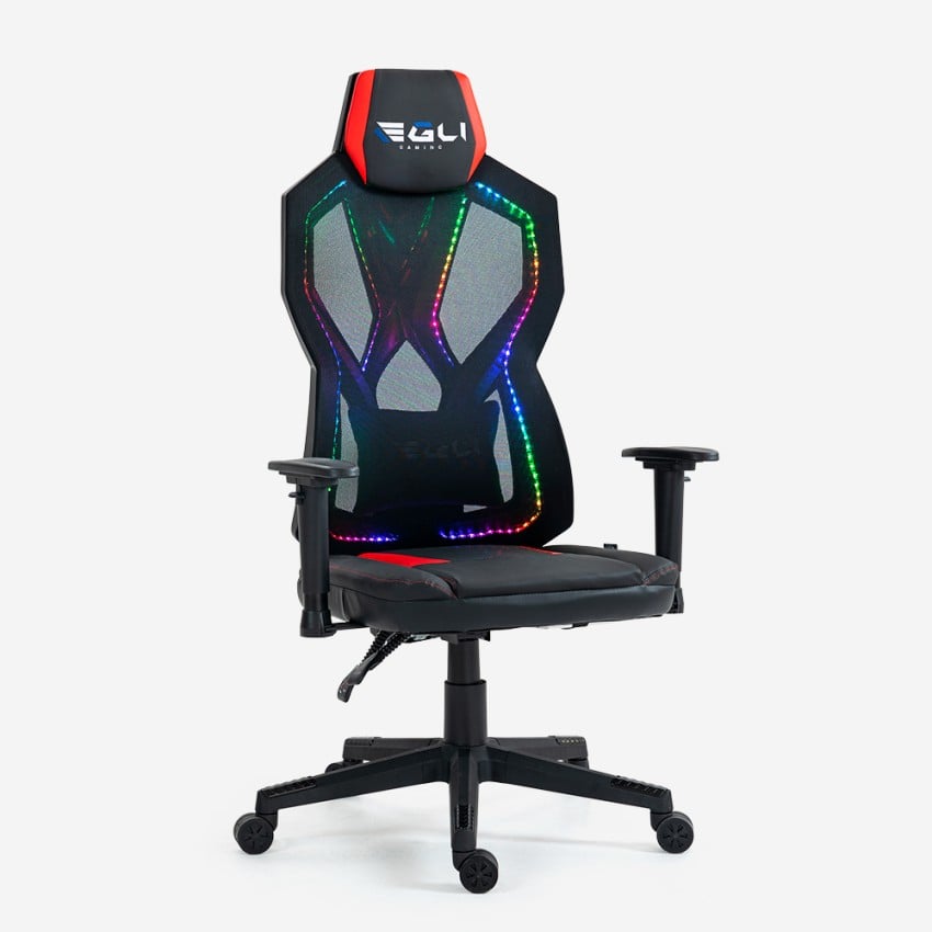 Gaming chair office chair ergonomic adjustable RGB light Gundam. Promotion