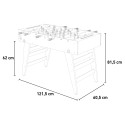 Foosball table foldable professional 60x122x82cm Arizona Model