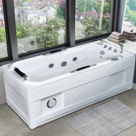 Rectangular built-in wall whirlpool bathtub Itaca Promotion