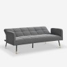 Mulier fabric sofa bed 2-3 seater with armrests and black-gold feet. Sale