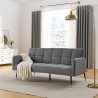 Mulier fabric sofa bed 2-3 seater with armrests and black-gold feet. Cost