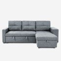 Gray 3-seater sofa with storage peninsula and USB-C, Civis library. Offers