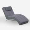 Modern design chaise longue, grey faux leather living room armchair Lyon On Sale