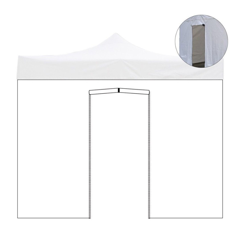 Side panel with roll-up door for foldable garden gazebo 3x4.5 Promotion
