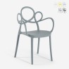 Modern elegant design chair in polypropylene with armrests Derby Promotion