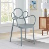 Modern elegant design chair in polypropylene with armrests Derby Model