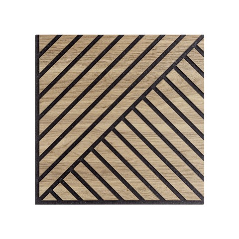 10 x decorative oak wood sound-absorbing panel 58x58cm Deco DR Promotion