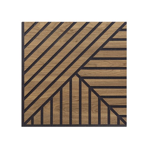 10 x decorative sound-absorbing wood panel walnut 58x58cm Deco AN Promotion