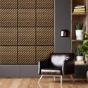 10 x sound-absorbing wooden walnut decorative panel 58x58cm Deco CN Offers