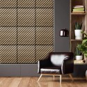 10 x panel 58x58cm decorative oak wood sound-absorbing Deco CR Offers