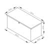 Outdoor garden storage box in steel 132x61x62cm Chamonix Choice Of