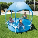 Round Intex Canopy Metal Frame Pool with Sunshade Canopy 28209 On Sale