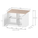 Island middle for modern kitchen 2 doors table wood 125x90x90cm Deer 