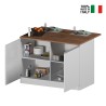 Island middle for modern kitchen 2 doors table wood 125x90x90cm Deer Measures