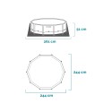 Round pool 244x51cm above ground Intex Metal Frame 28205 Discounts