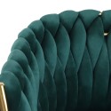 Velvet design armchair with golden legs and armrests Versailles 
