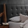 Wooden double bed 180x200cm king size, faux leather headboard Kate Offers