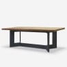 Dining kitchen table in rustic wood 220x100cm living room Kurt On Sale