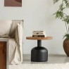 Round Coffee Table 50cm Low Living Room Wooden Bruce Sale